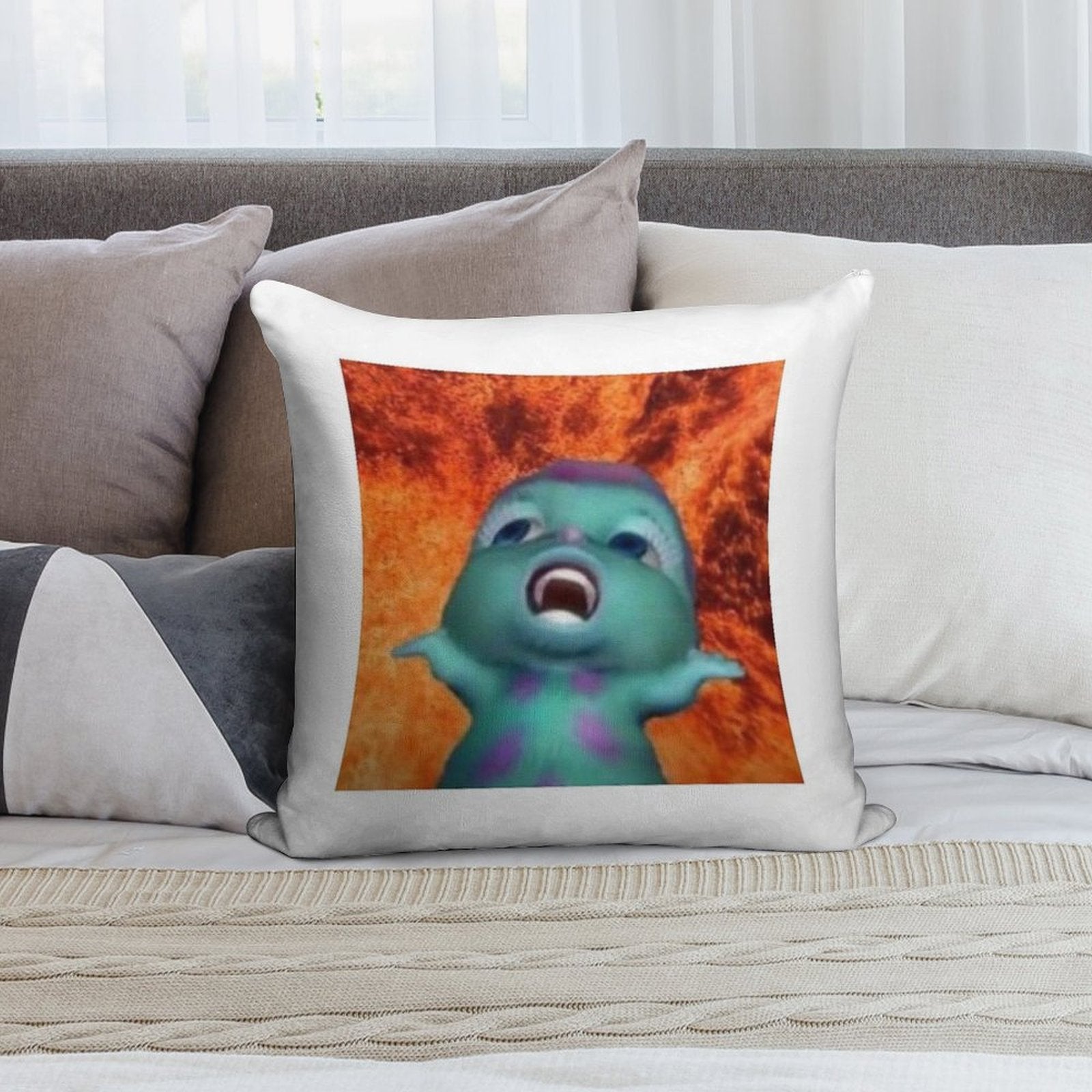 Chaotic Bibble Soft Skin-Friendly Throw Pillow
