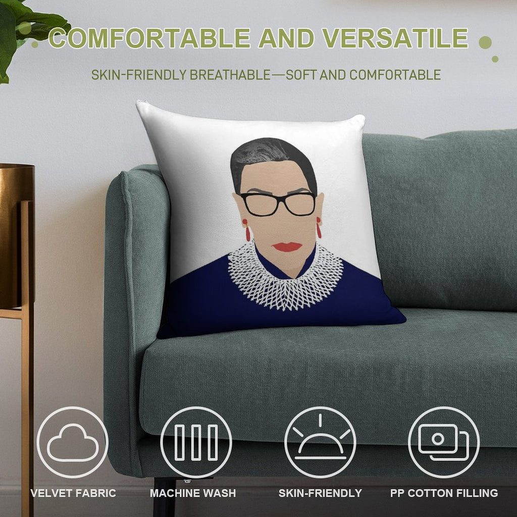 Ruth Bader Ginsburg Soft Bedroom Essential Throw Pillow