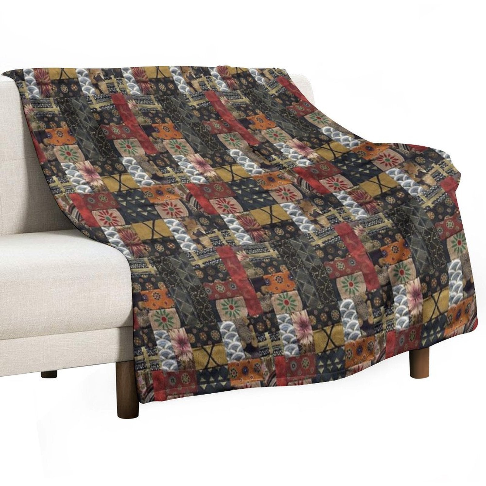 Patchwork Quilt Multi-functional Throw Blanket