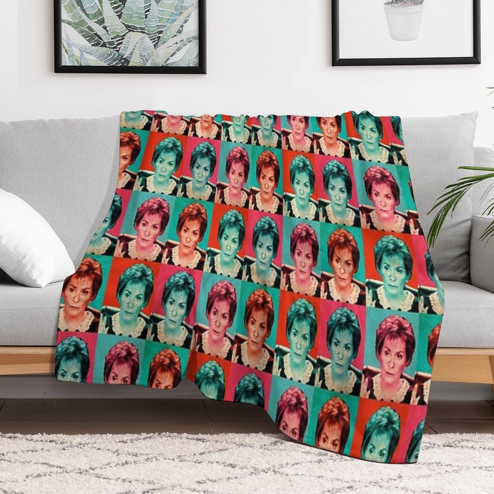 Judge Judy Pop Artwork Comfort Throw Blanket