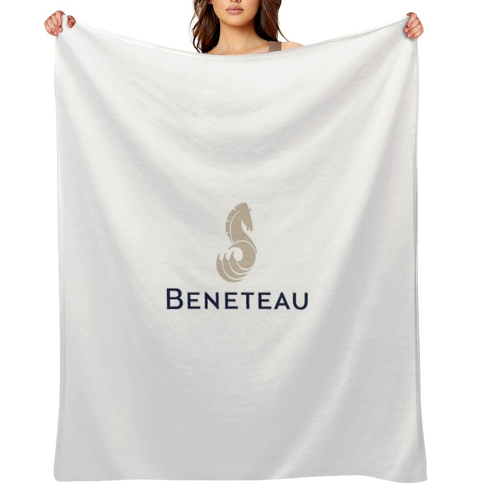 Beneteau Yachts Logo Fishing Versatility Throw Blanket
