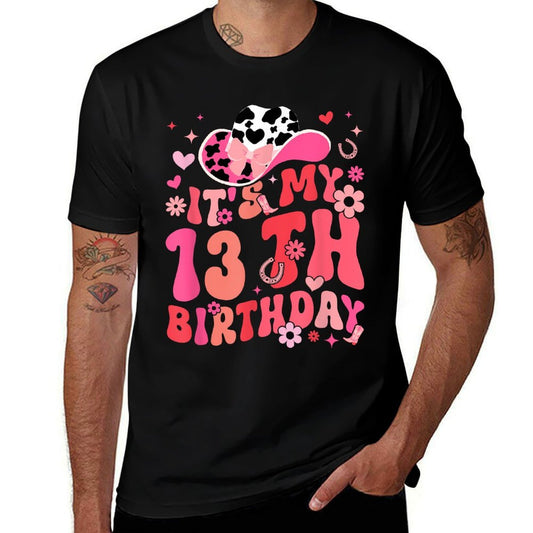 13th Birthday Cowgirl Thirteen Year Old Cow Girl Bday Party  Summer-ready Fabric T-Shirt