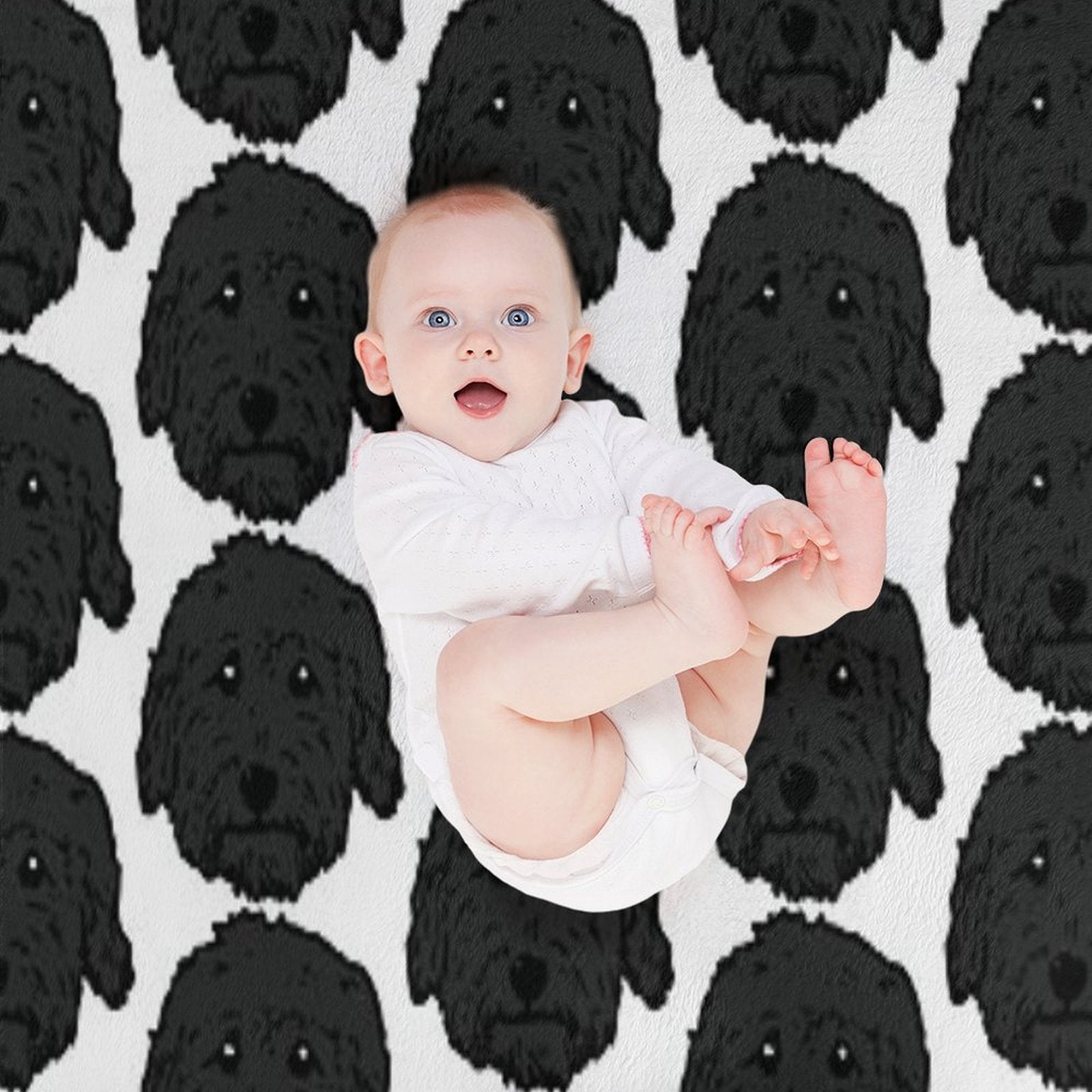 Charcoal Poodle - Dark Gray Goldendoodle! Black Labradoodle! Adorable Doodle Teddy Bear Dog - in Chocolate Brown, Dark Brown Dog All-season Throw Blanket