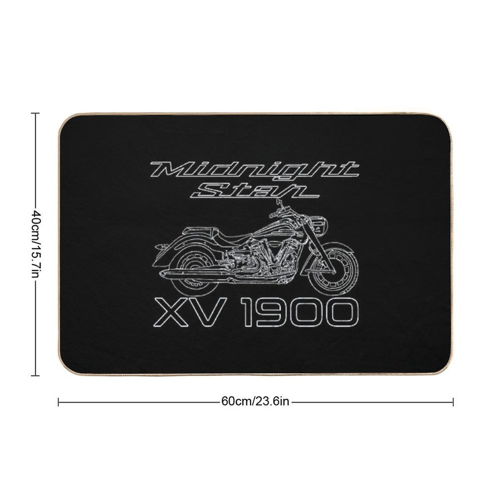 Midnight Star XV 1900 Bike  Dirt-Trapping Bath Mat