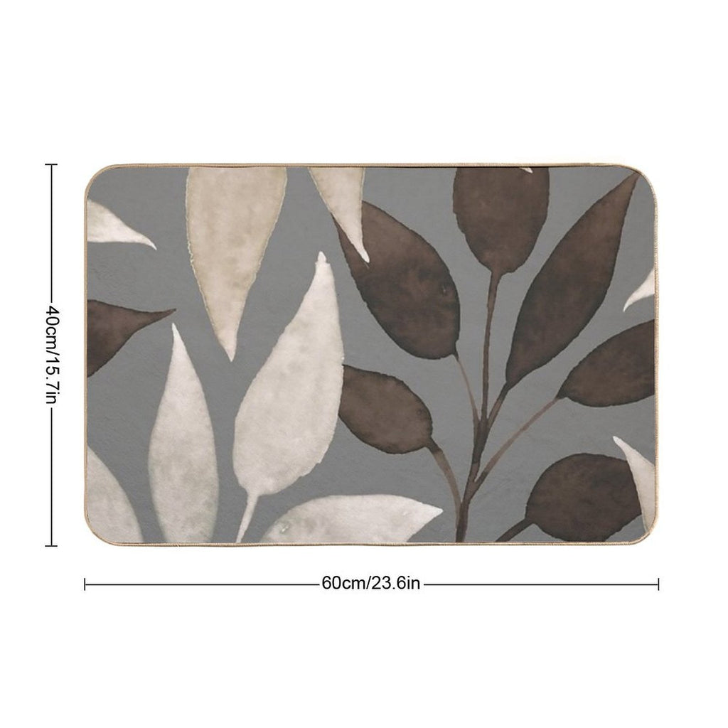 Leaves Design.  Multi-Purpose Bath Mat
