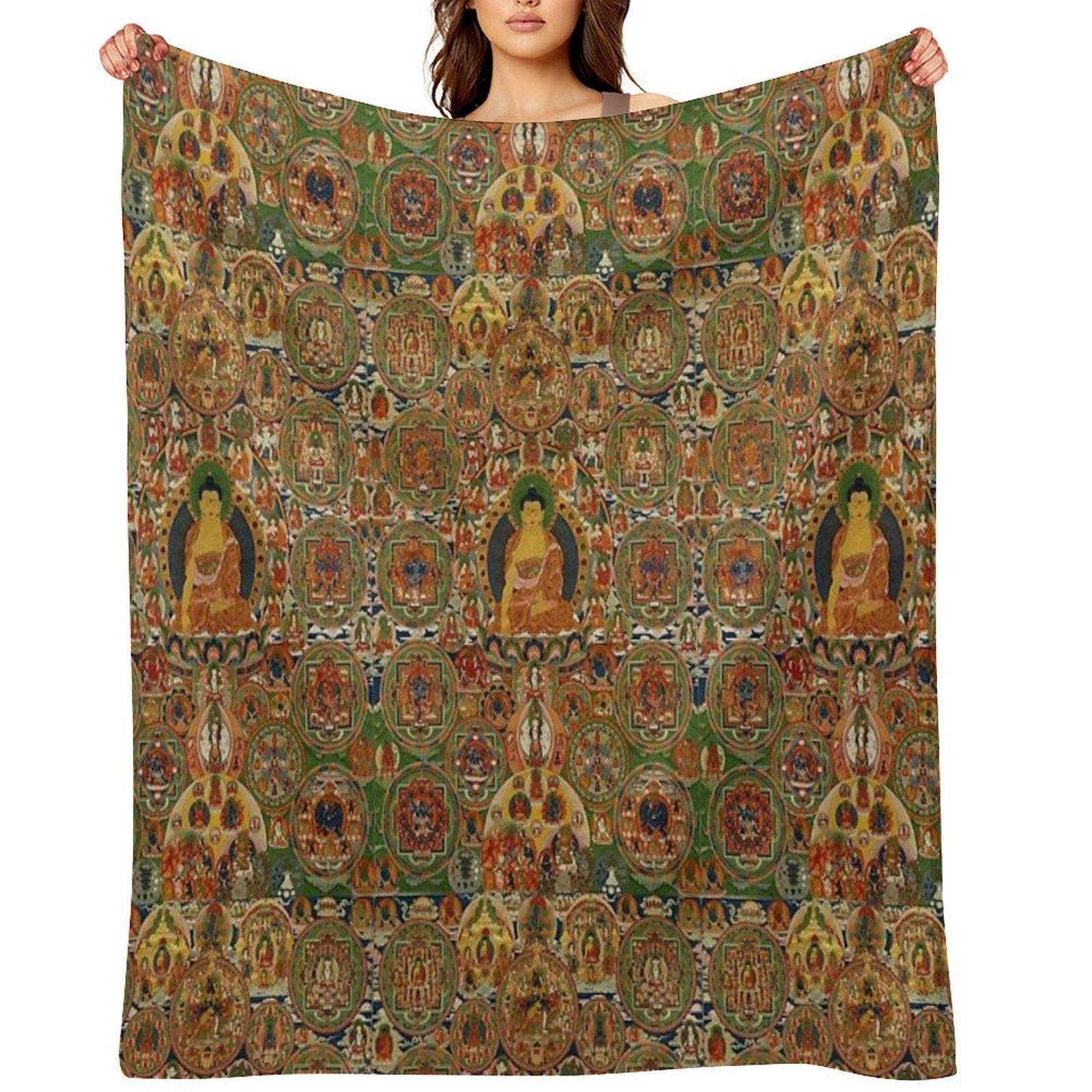 Buddha Velvety-soft Throw Blanket