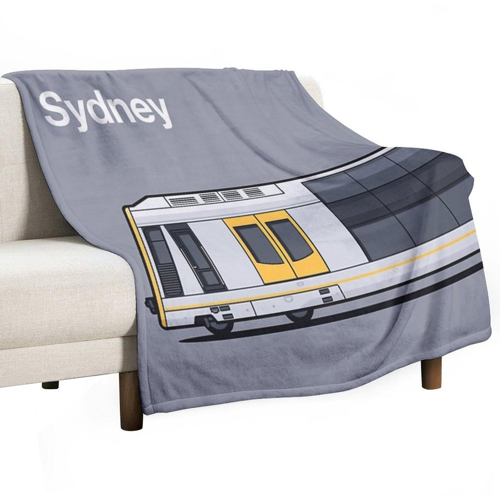 Sydney T Set Grey Tangara World Train Side Australia Versatility Throw Blanket