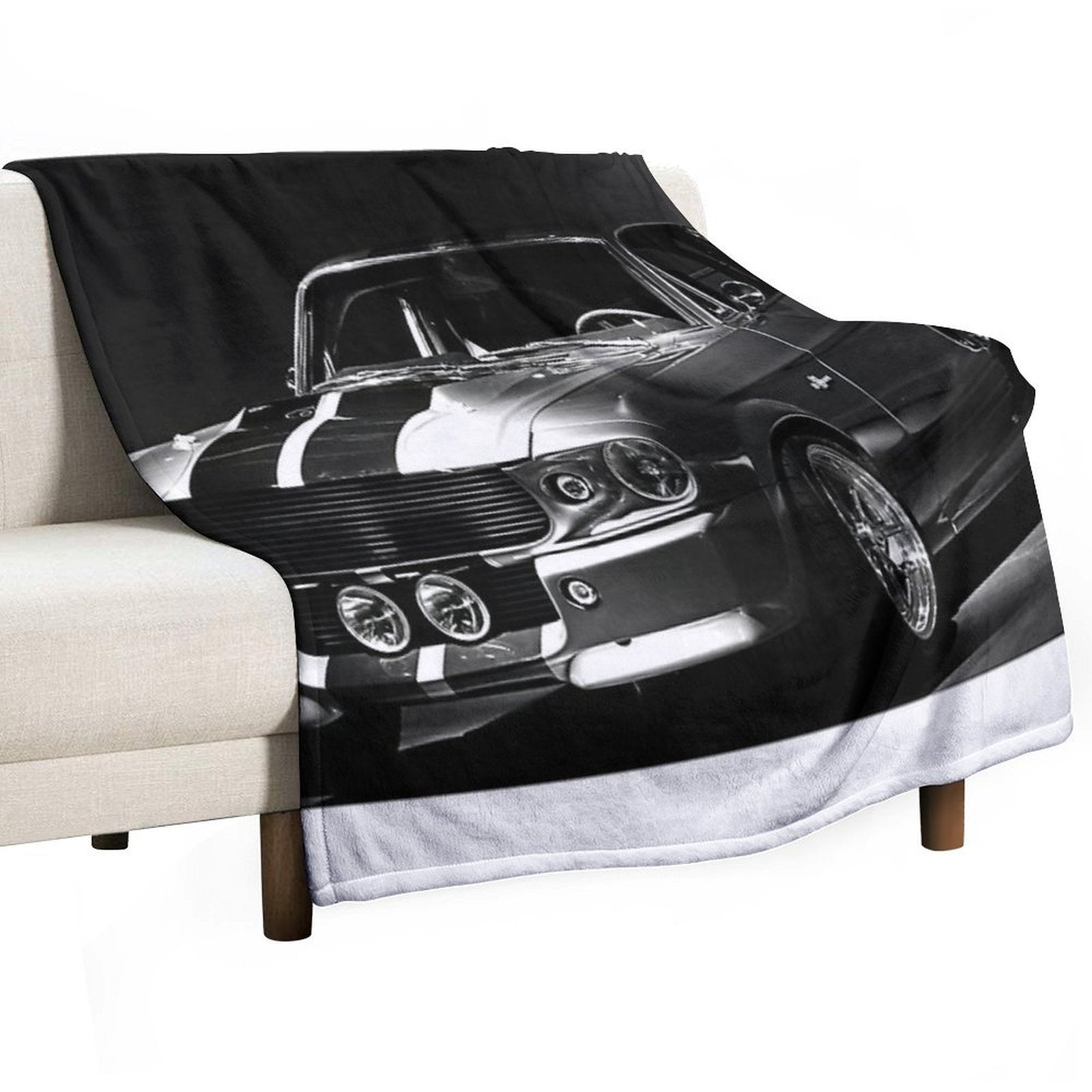 1967 Ford Mustang Shelby GT 500 Shrink-resistant Throw Blanket