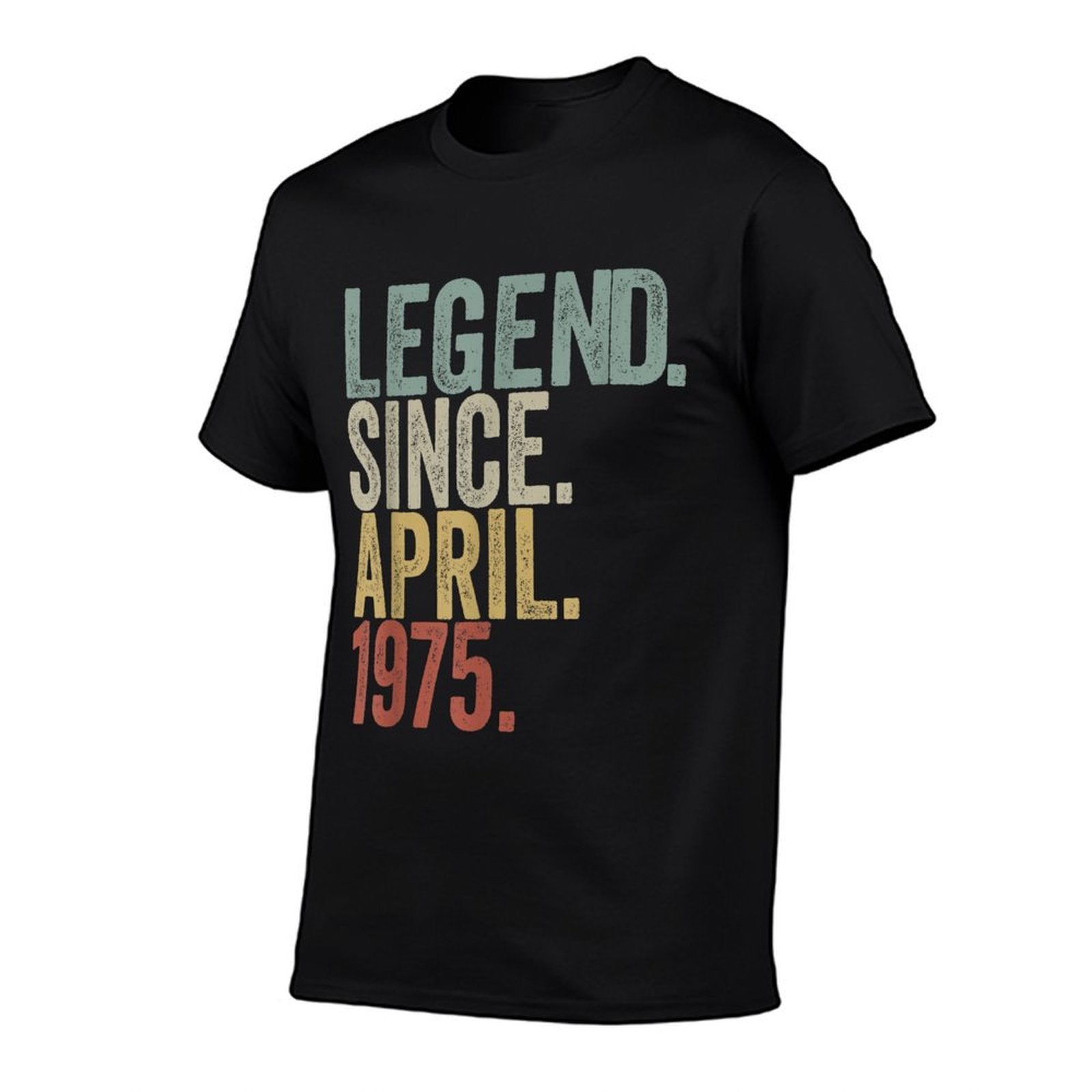 50 Years Old Legend Since April 1975 50th Birthday Men Dad  Tagless Design T-Shirt