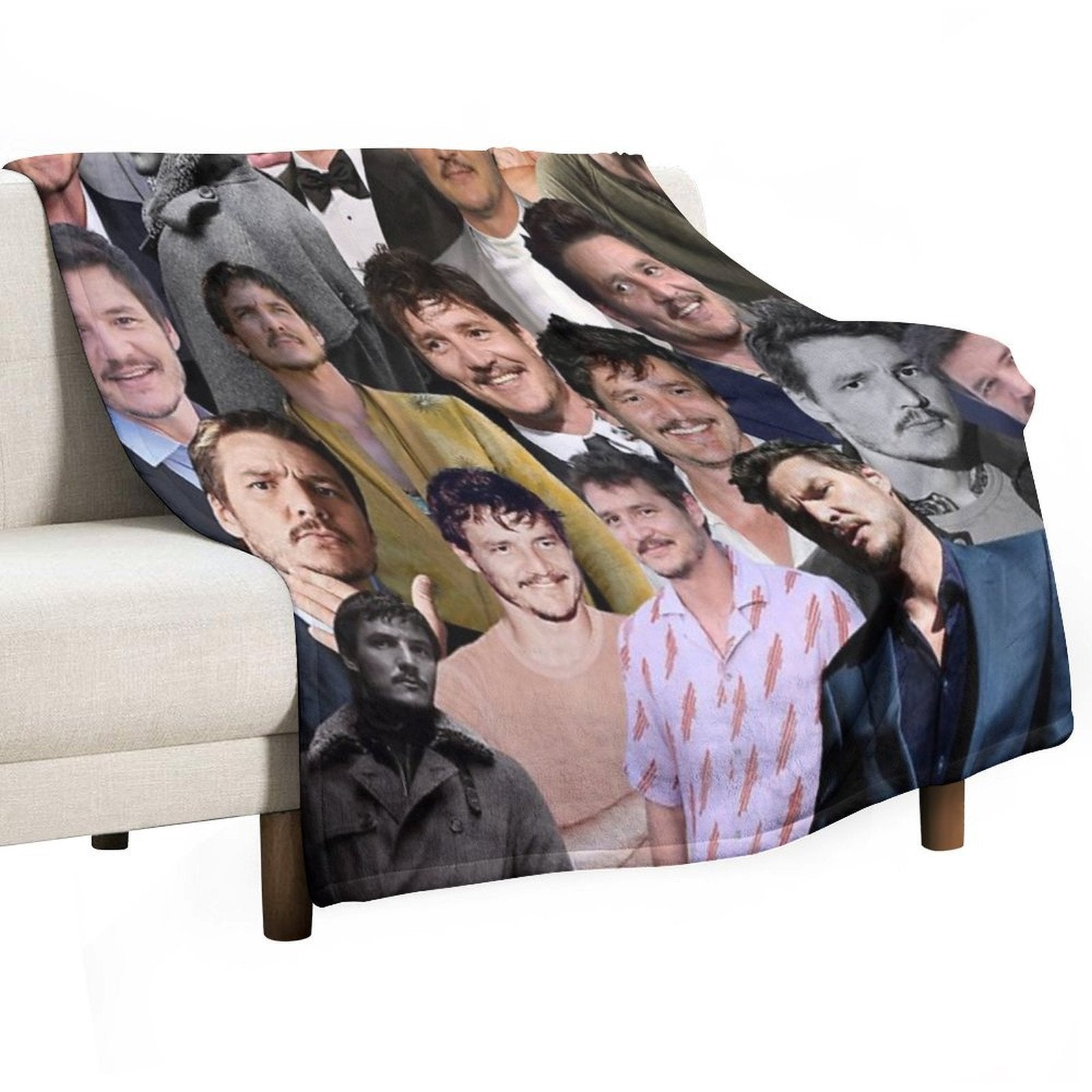 Pedro Pascal Photo Collage Eco-conscious Throw Blanket
