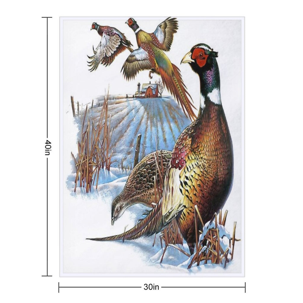 Pheasant Farm Comfort Throw Blanket