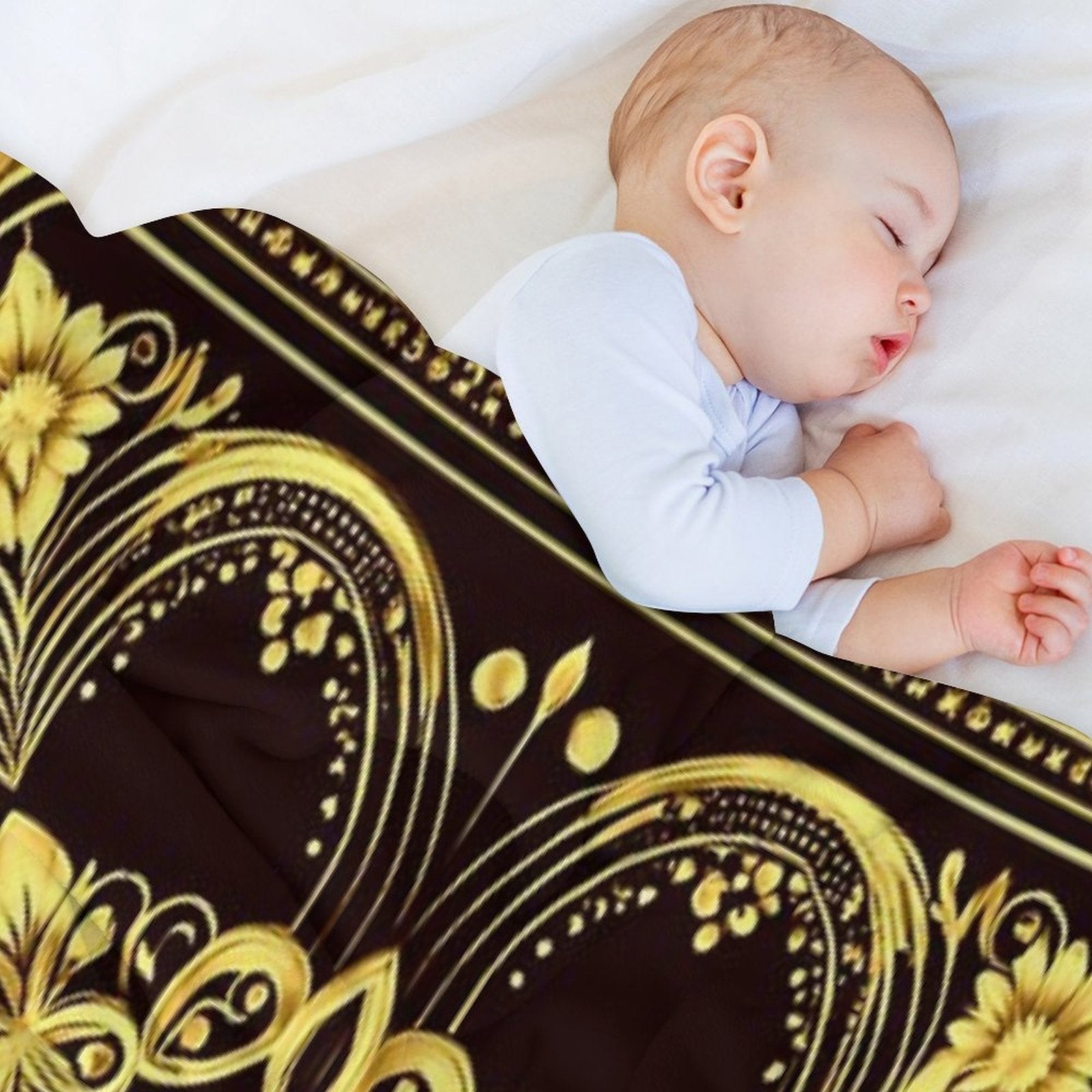 Royal Pattern Wrinkle-free Throw Blanket