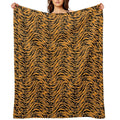 Tiger Skin Pattern Travel-friendly Throw Blanket