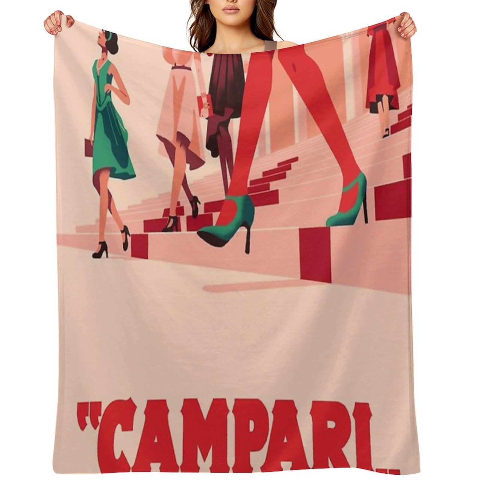 Vintage Campari Lightweight Throw Blanket