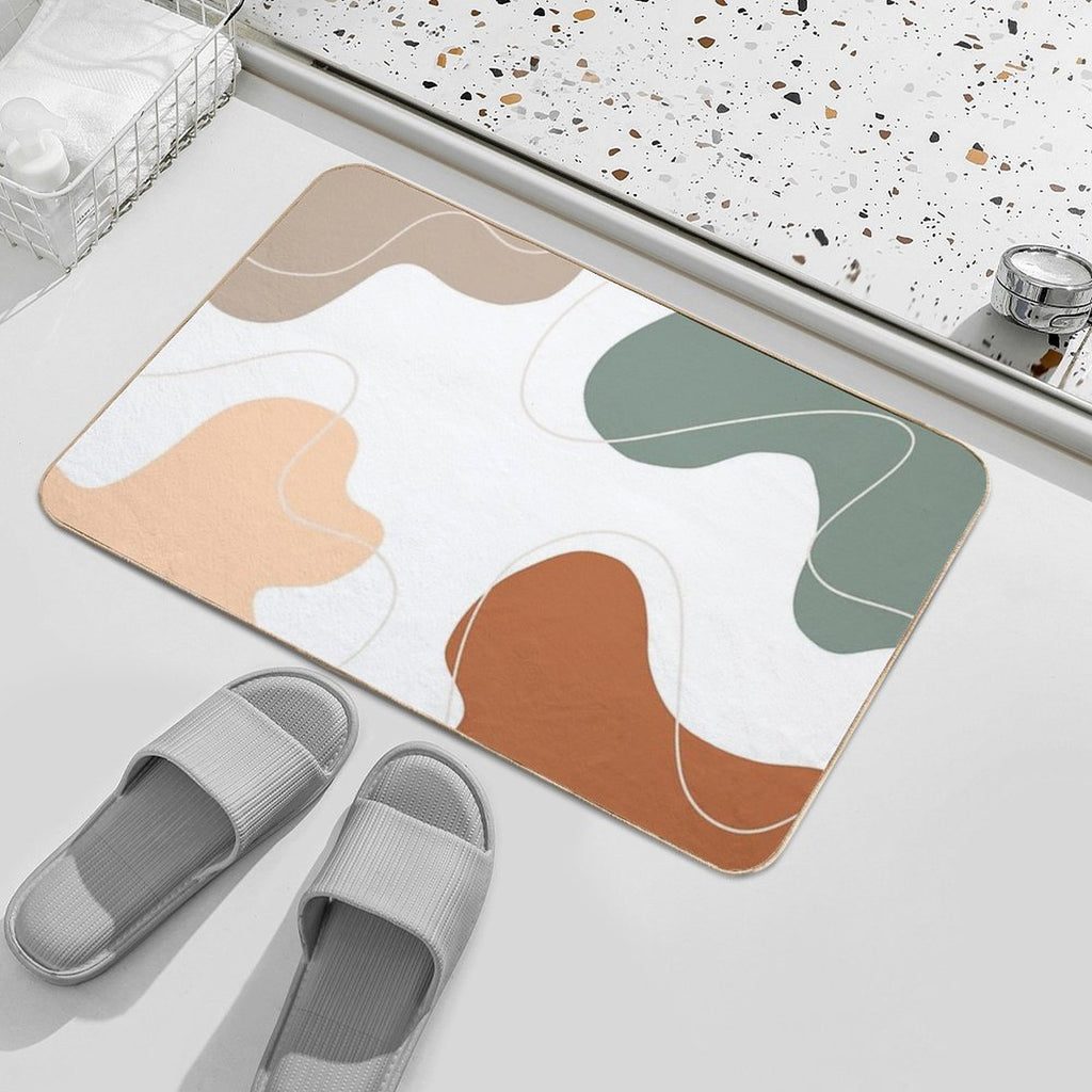 Aesthetic Shape Pattern  Repositionable Bath Mat