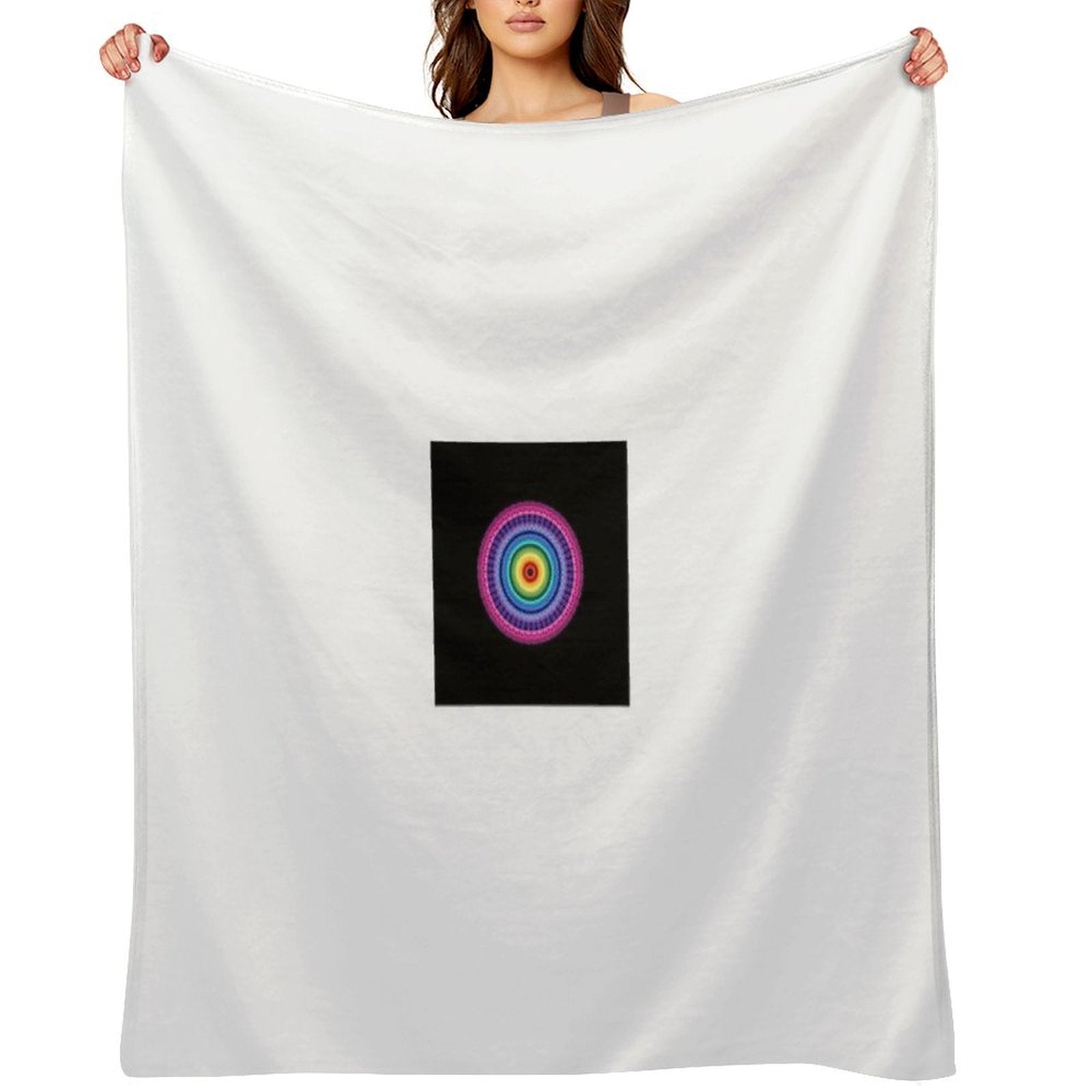 Radiant Spectrum Mandala  Color Harmony Art for Energy, Balance & Expression Multi-functional Throw Blanket