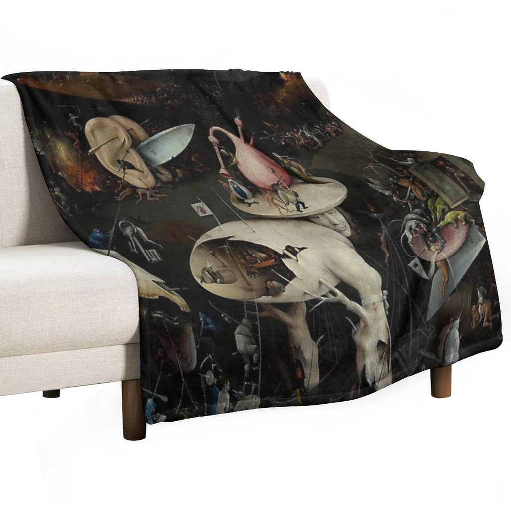 Hell, The Garden of Earthly Delights - Hieronymus Bosch Travel-friendly Throw Blanket