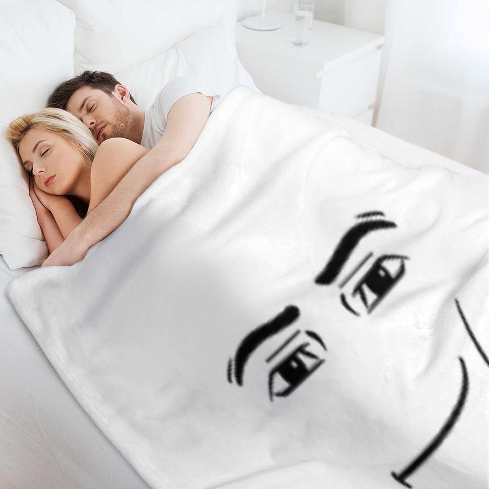 The Man Face Durable Throw Blanket