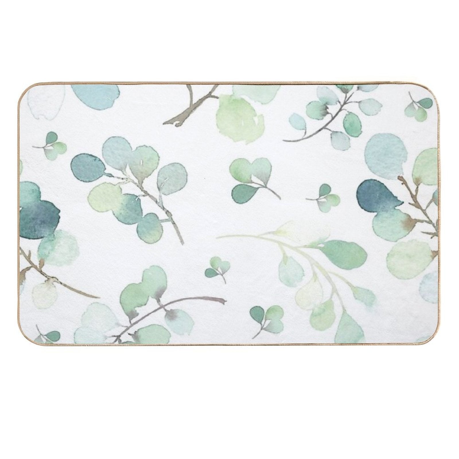 Botanical Leaves, Leaf Pattern  Slip-Resistant Bath Mat