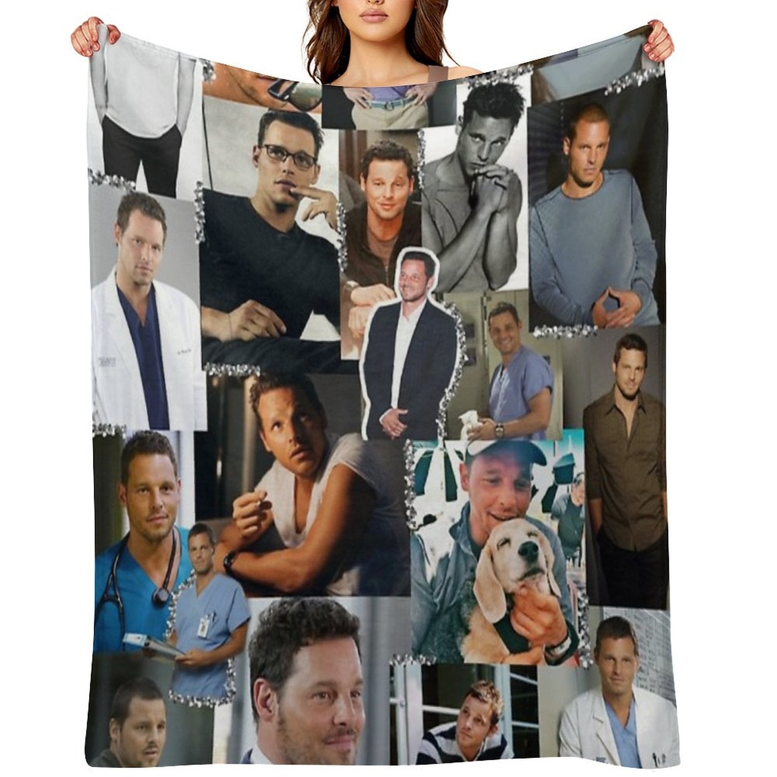 Alex Karev Collage Velvety-soft Throw Blanket