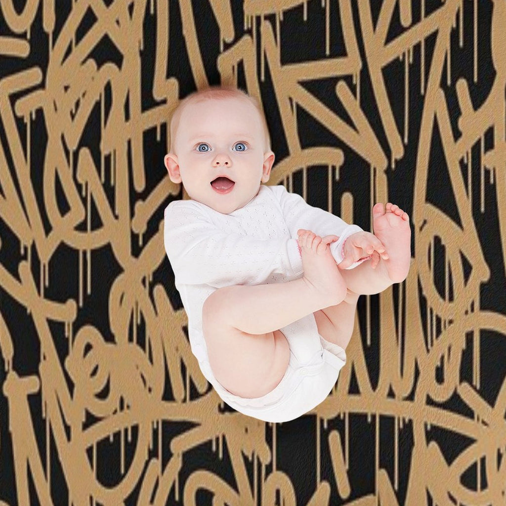 Graffiti Smudges And Drops Eco-conscious Throw Blanket