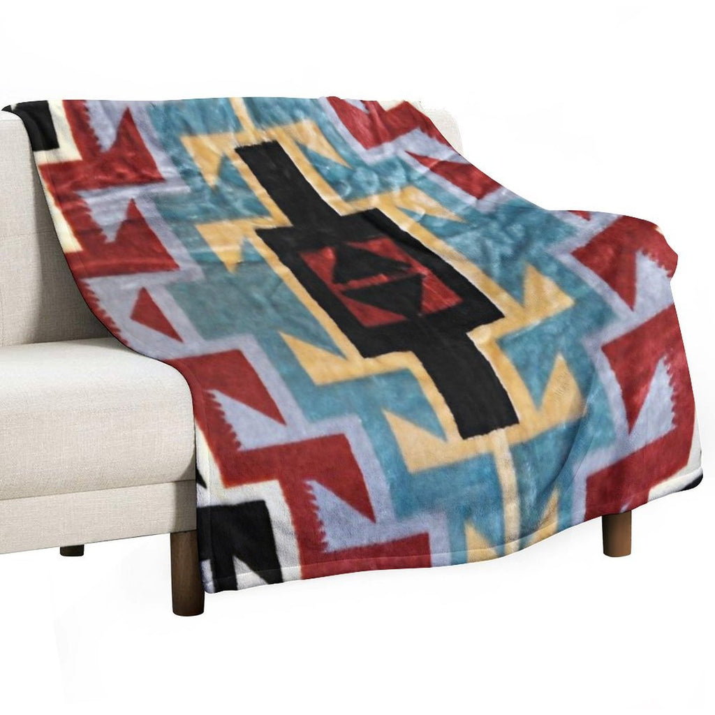Navajo PATTERNS TRIBAL ETHNIC Gift-ready Throw Blanket