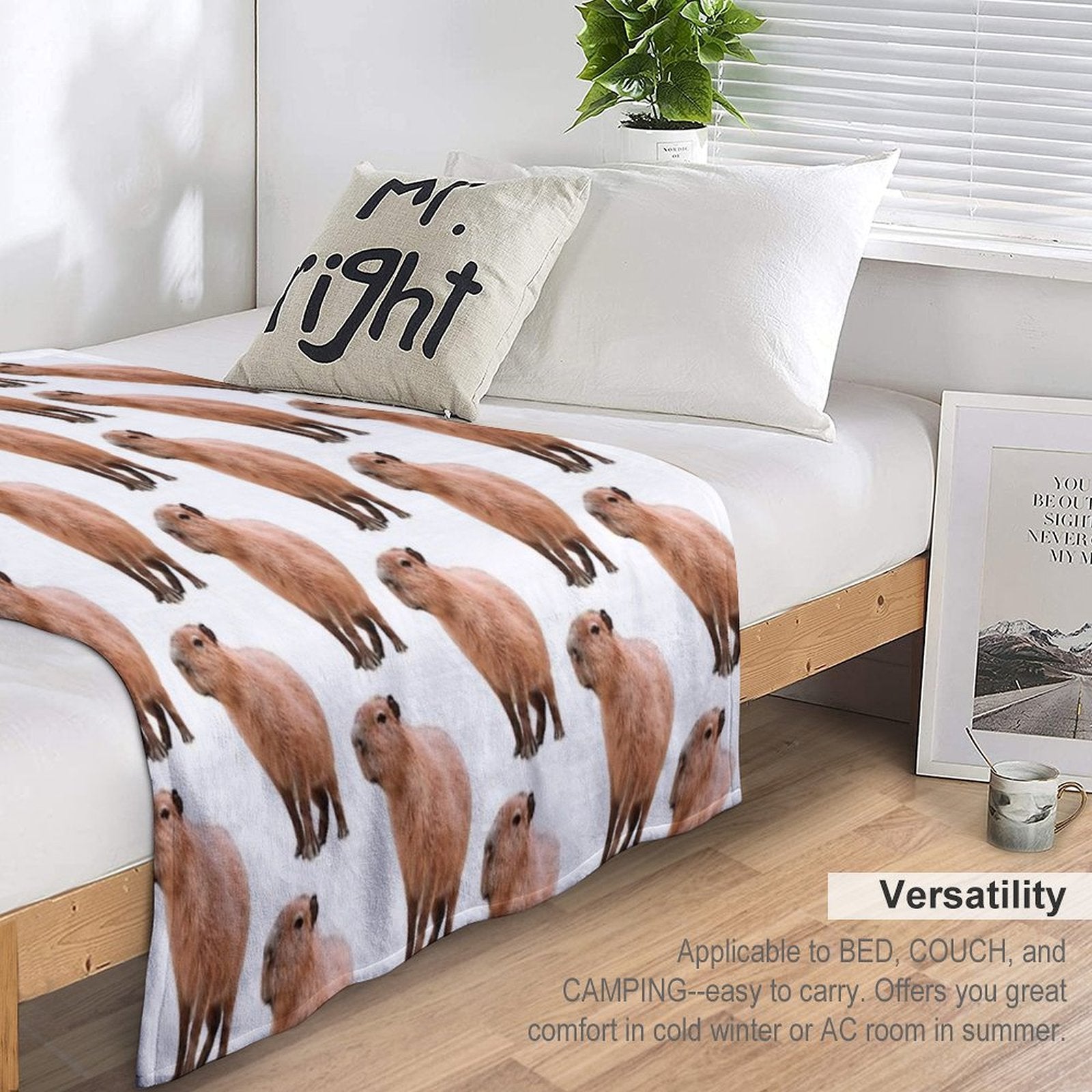 Cute Capybara Compact Throw Blanket