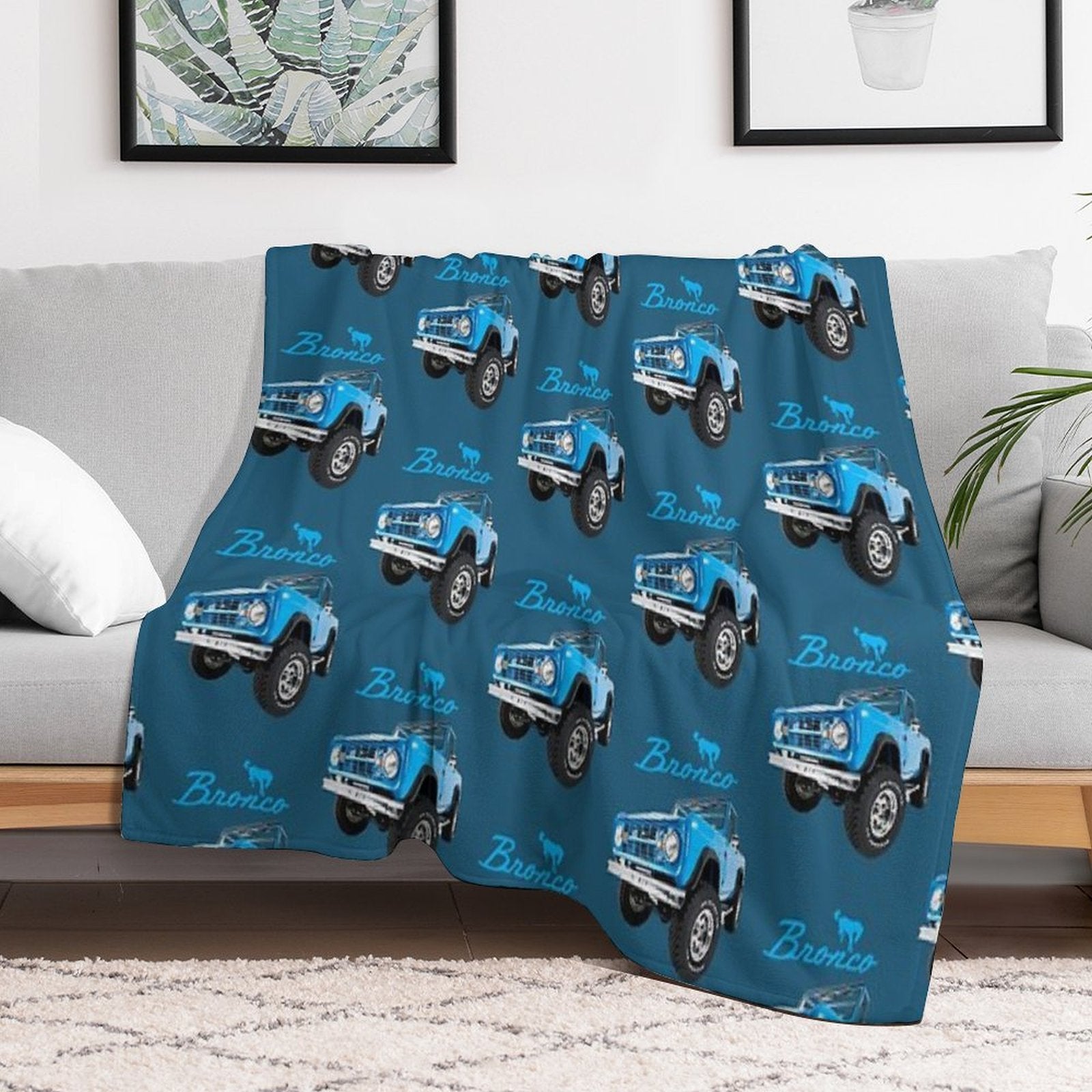 Blue Bronco Retro Bronco Comfort Throw Blanket