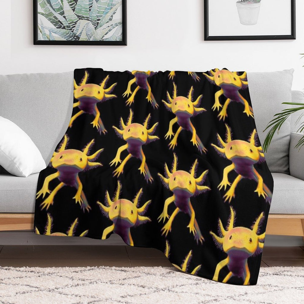 Axolotl Travel-friendly Throw Blanket