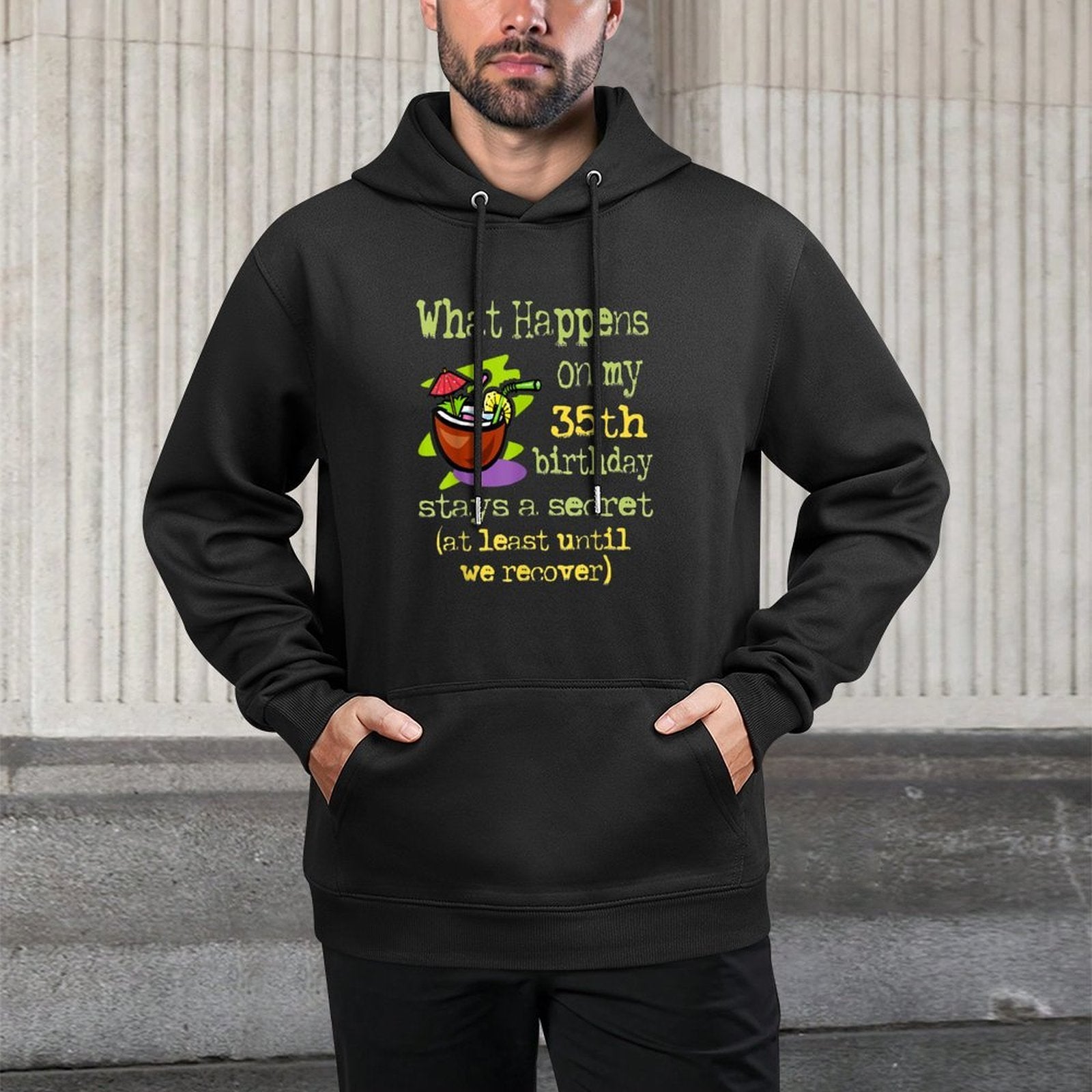Funny 35th Birthday Party - Fabulous Happy 35th Birthday Shape Retention Hoodie