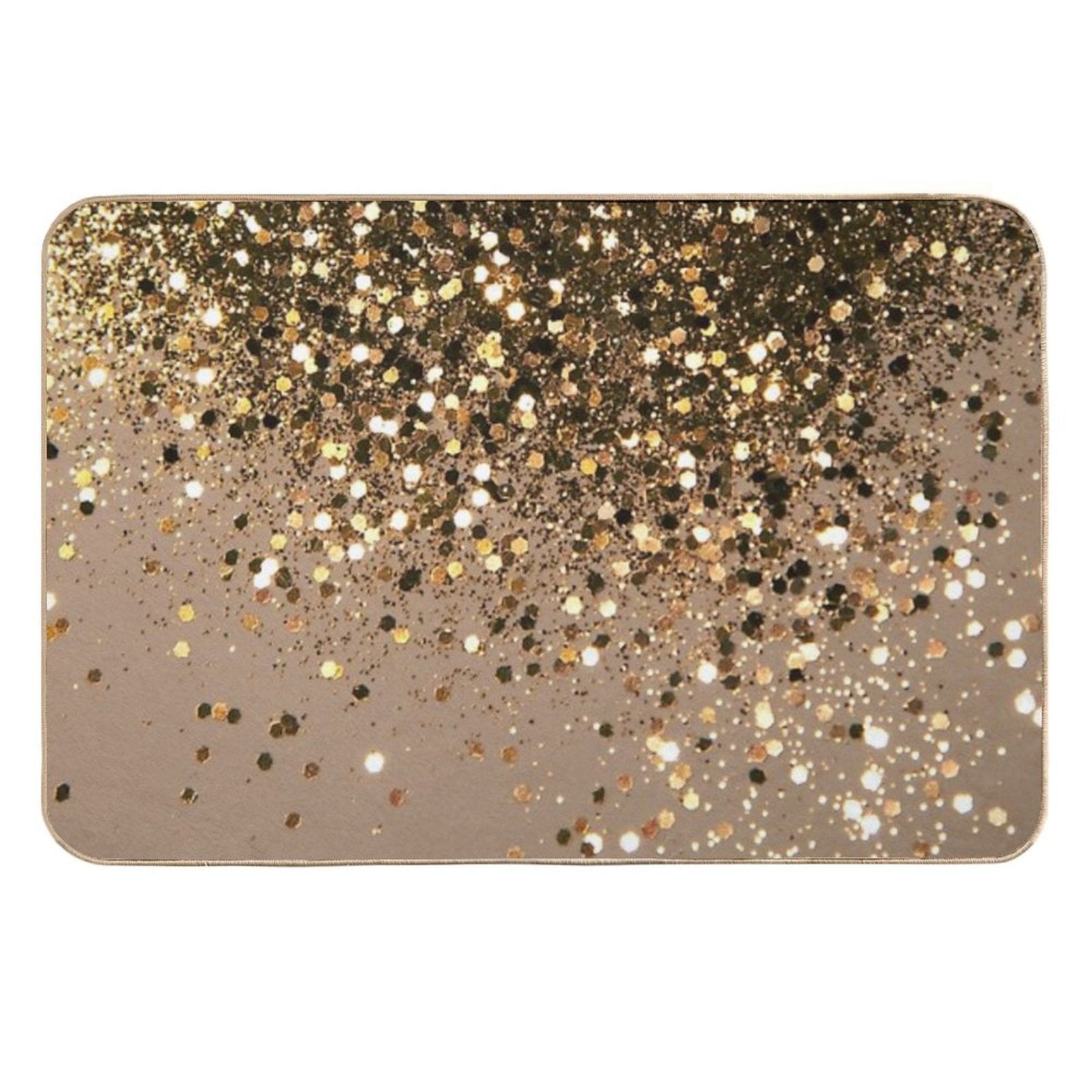 Gold Brown Glam #1 (Photo of Glitter Only - Not Reflective)  Eco-Friendly Bath Mat