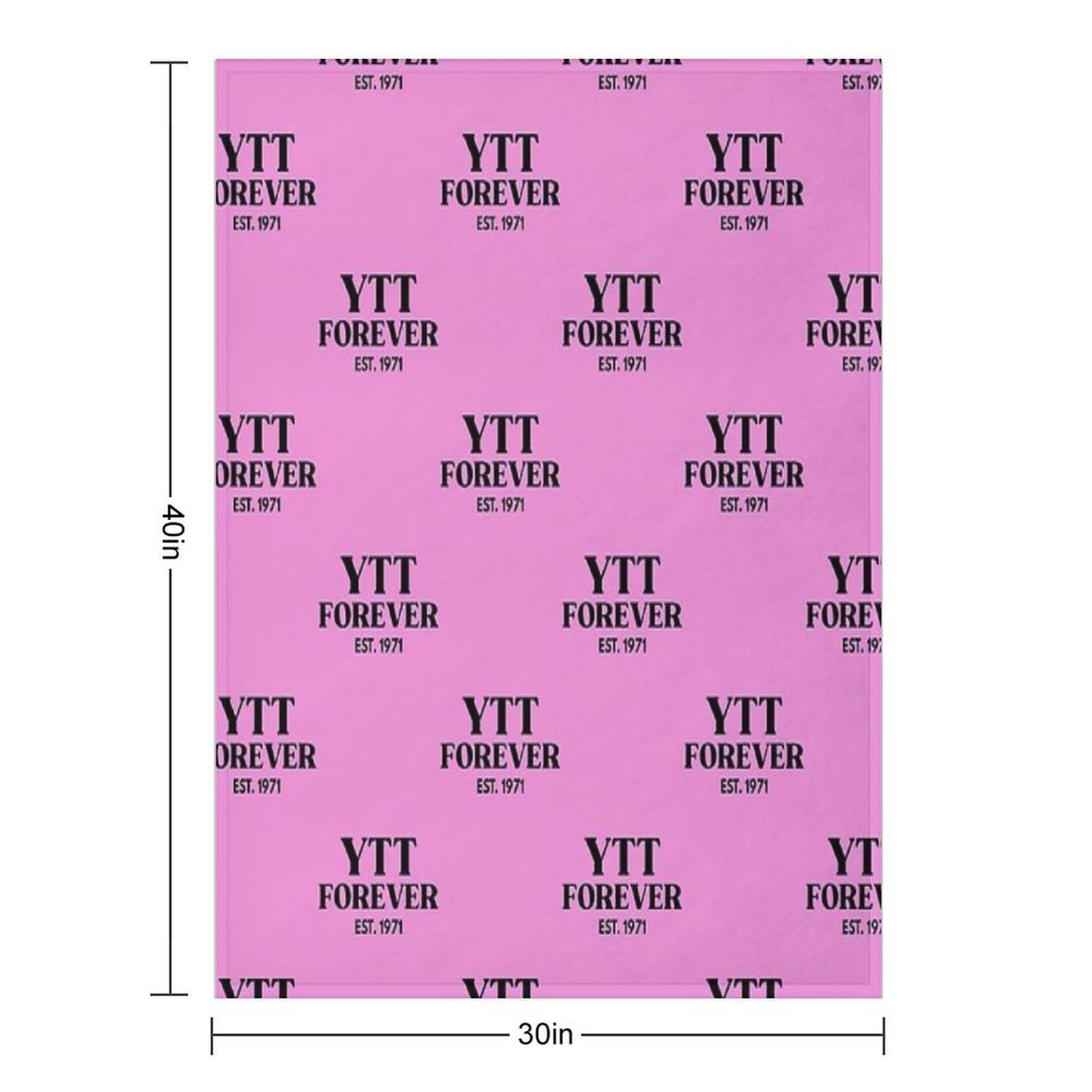 YTT FOREVER EST. 1971 Wrinkle-free Throw Blanket