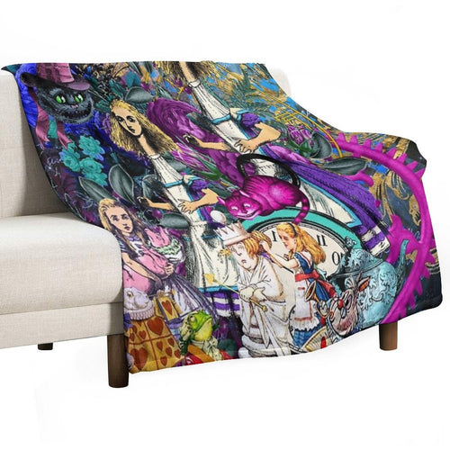 Alice Wonderland, Alice in Vintage Wonderland Eco-conscious Throw Blanket