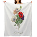 Anemone Illustration Sustainable Throw Blanket