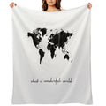World Map Print, Scandinavian, Nordic, Marble, Fashion Print, Scandinavian Art, Modern Art, Wall Art, Print, Minimalistic, Moder Versatility Throw Blanket