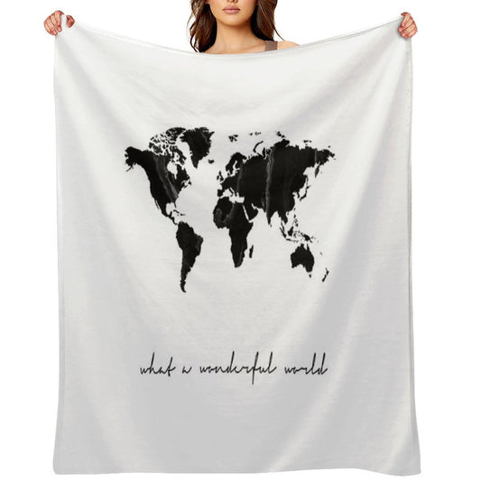 World Map Print, Scandinavian, Nordic, Marble, Fashion Print, Scandinavian Art, Modern Art, Wall Art, Print, Minimalistic, Moder Versatility Throw Blanket