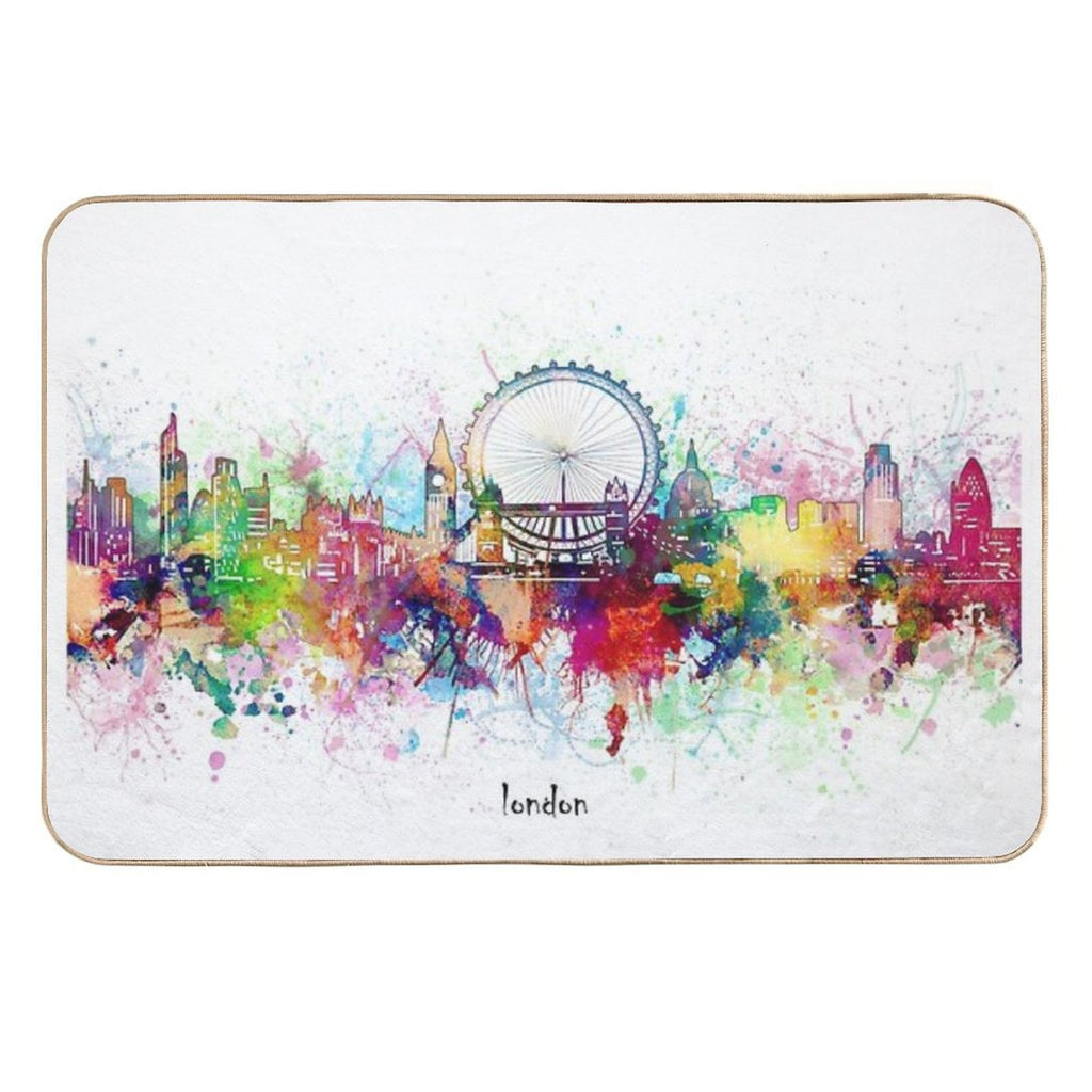 London Skyline  Repositionable Bath Mat