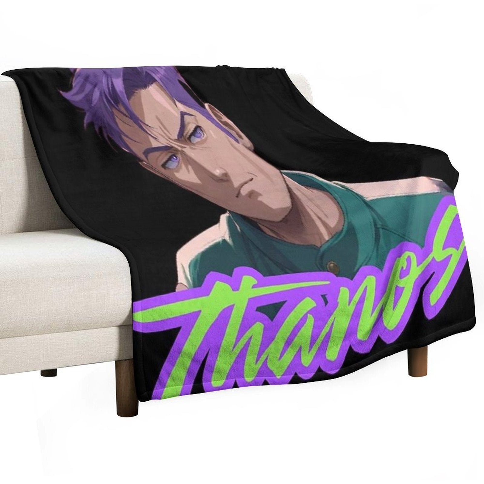 Thanos Squid Game Anime Style - Player 230 - Choi Subong - BigBang TOP Travel-friendly Throw Blanket