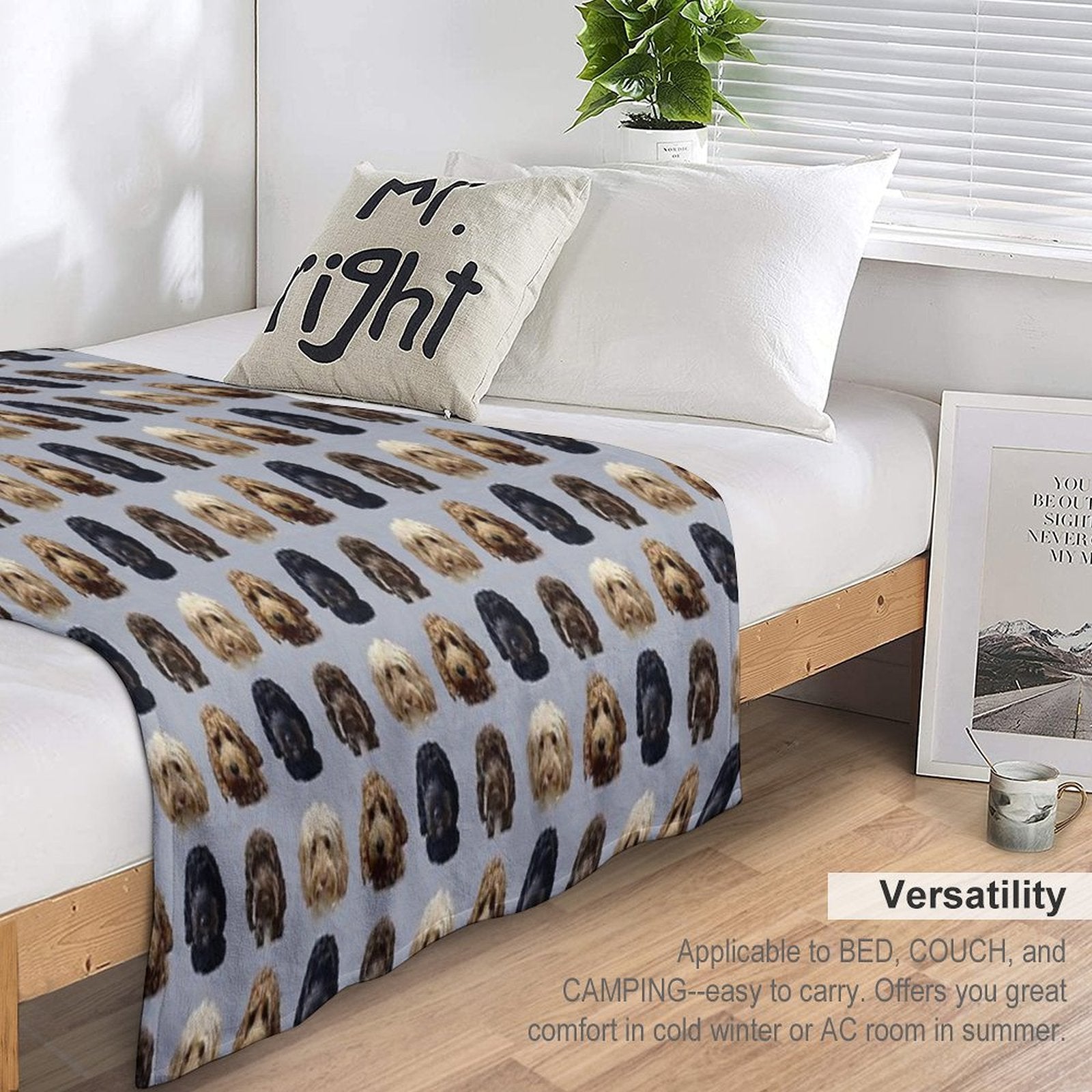 Cockapoo Dog Collection Eco-conscious Throw Blanket