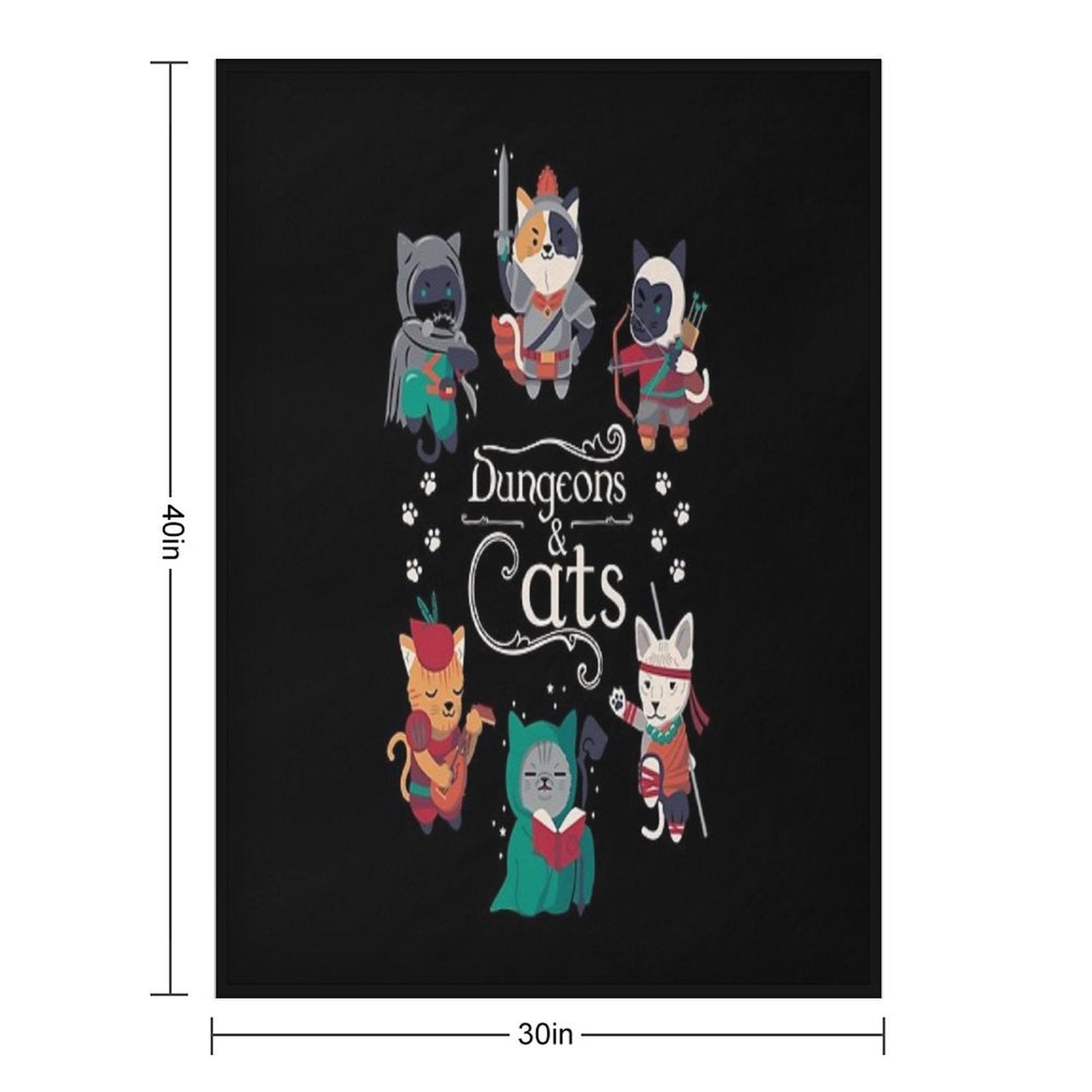 Dungeons And Cats 2.0 Durable Throw Blanket