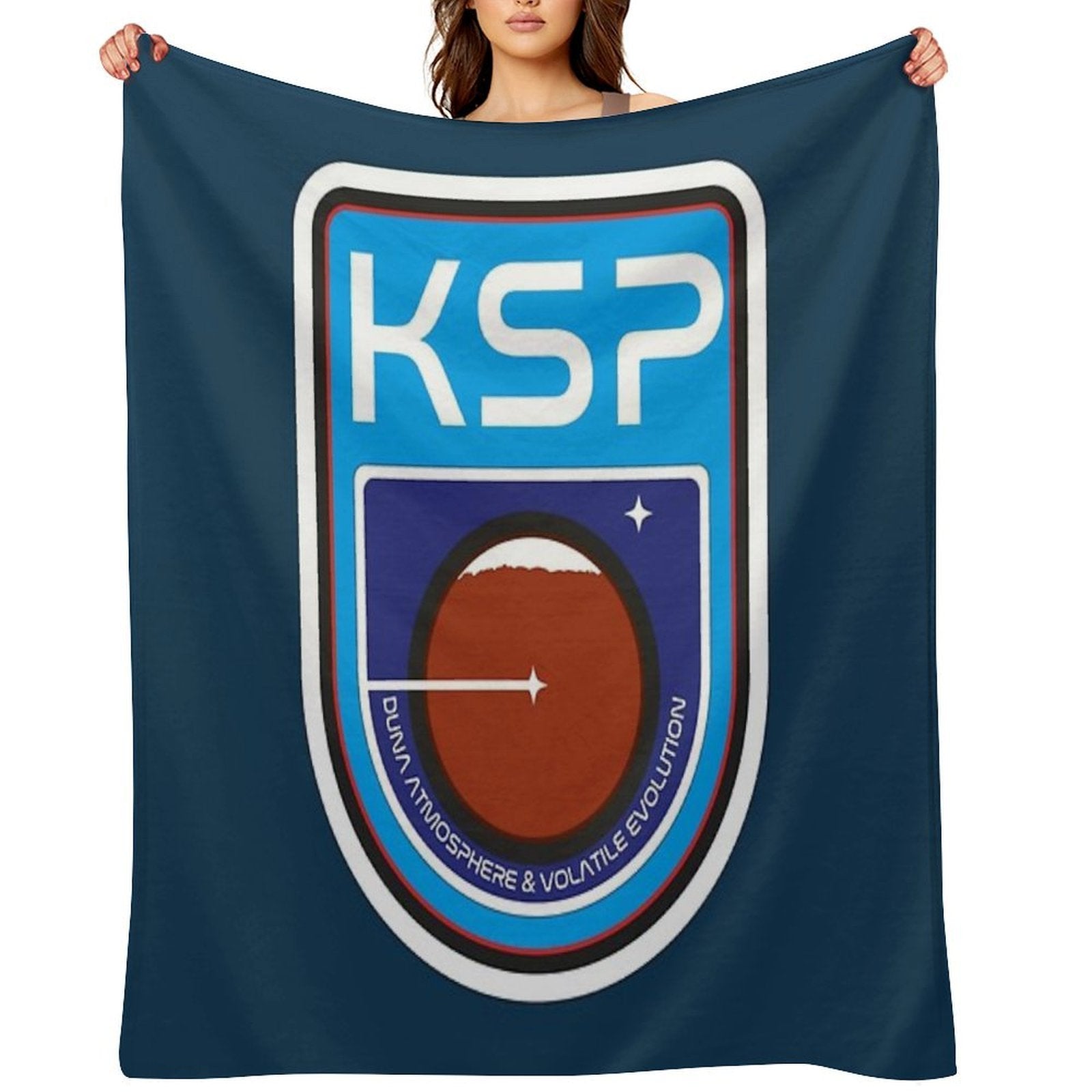 Kerbal Space Program  Duna Badge Compact Throw Blanket