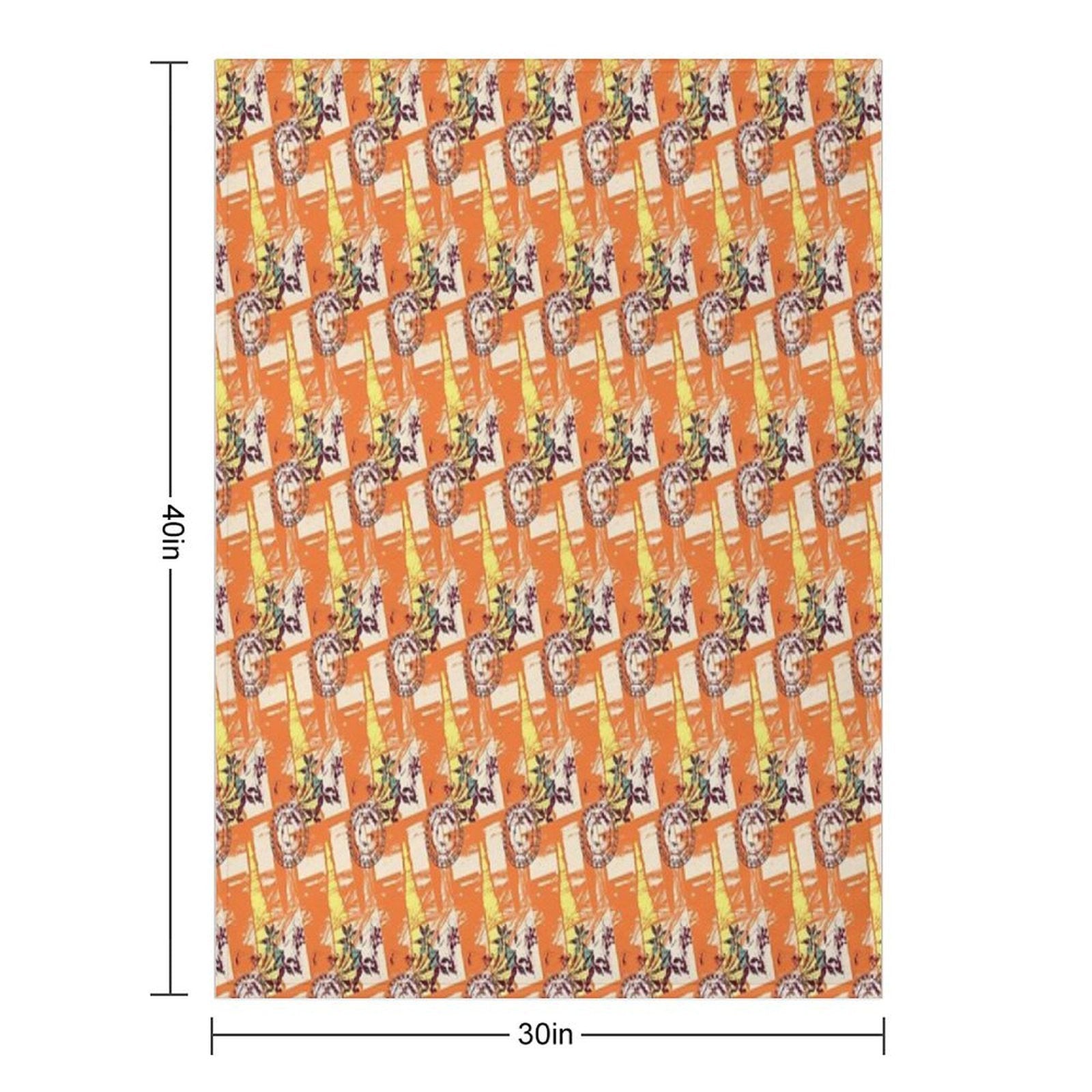 Abstract Flower Pattern Easy Care Throw Blanket