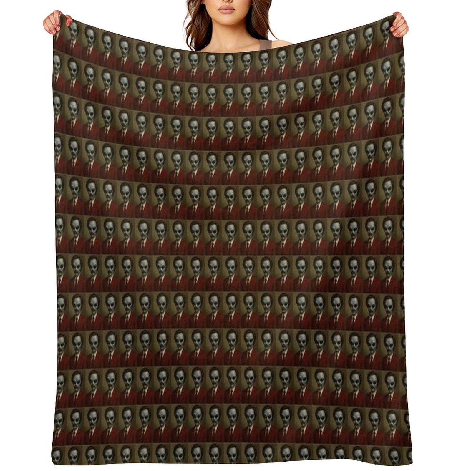 Ron Burgundy Machine-washable Throw Blanket