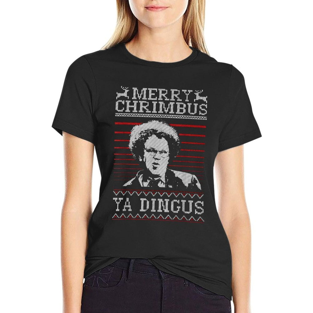 Merry Chrimbus Christmas Ya Dingus  Fade-proof Color T-Shirt