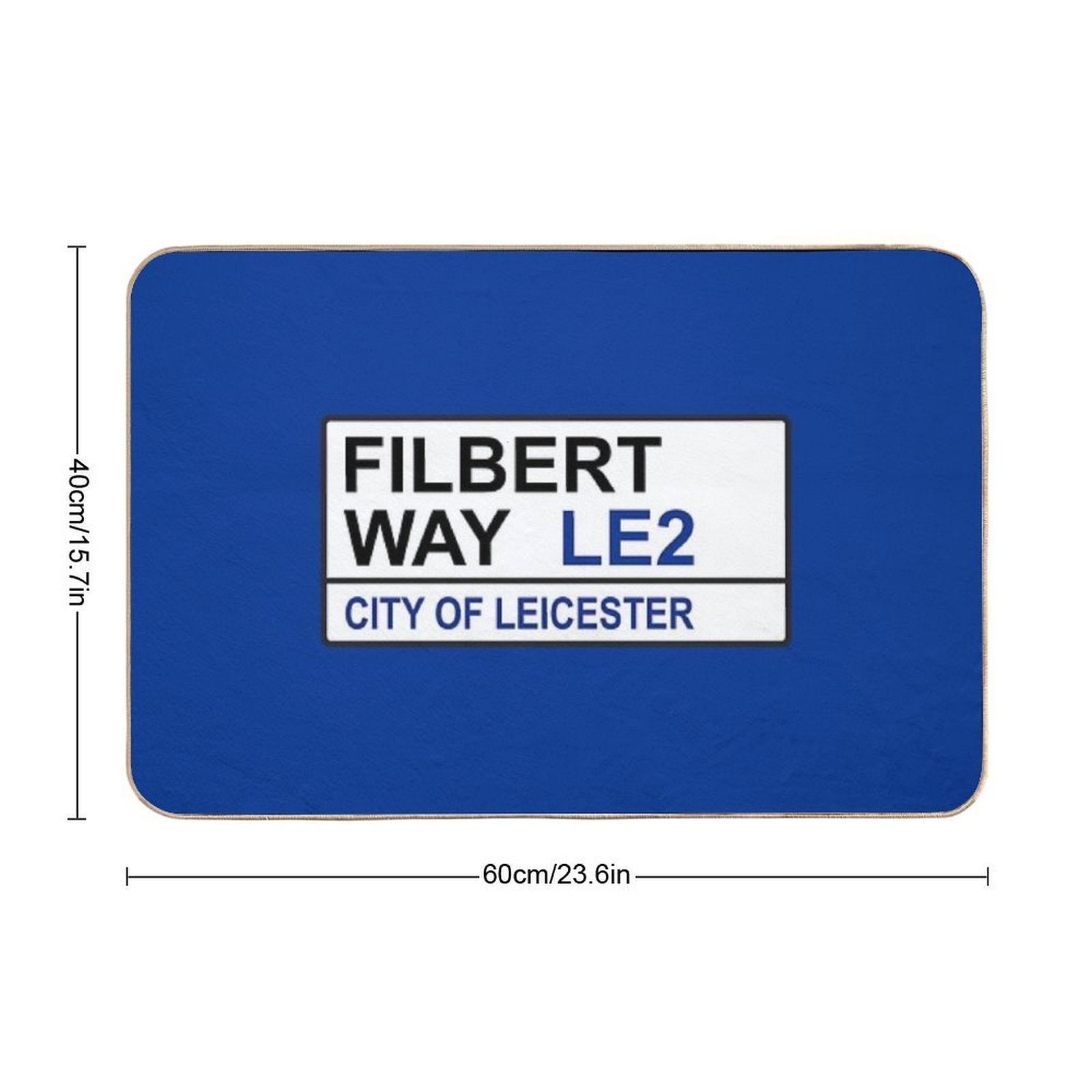 Leicester City Football Team Filbert Way Street Sign  Toxin-Free Bath Mat