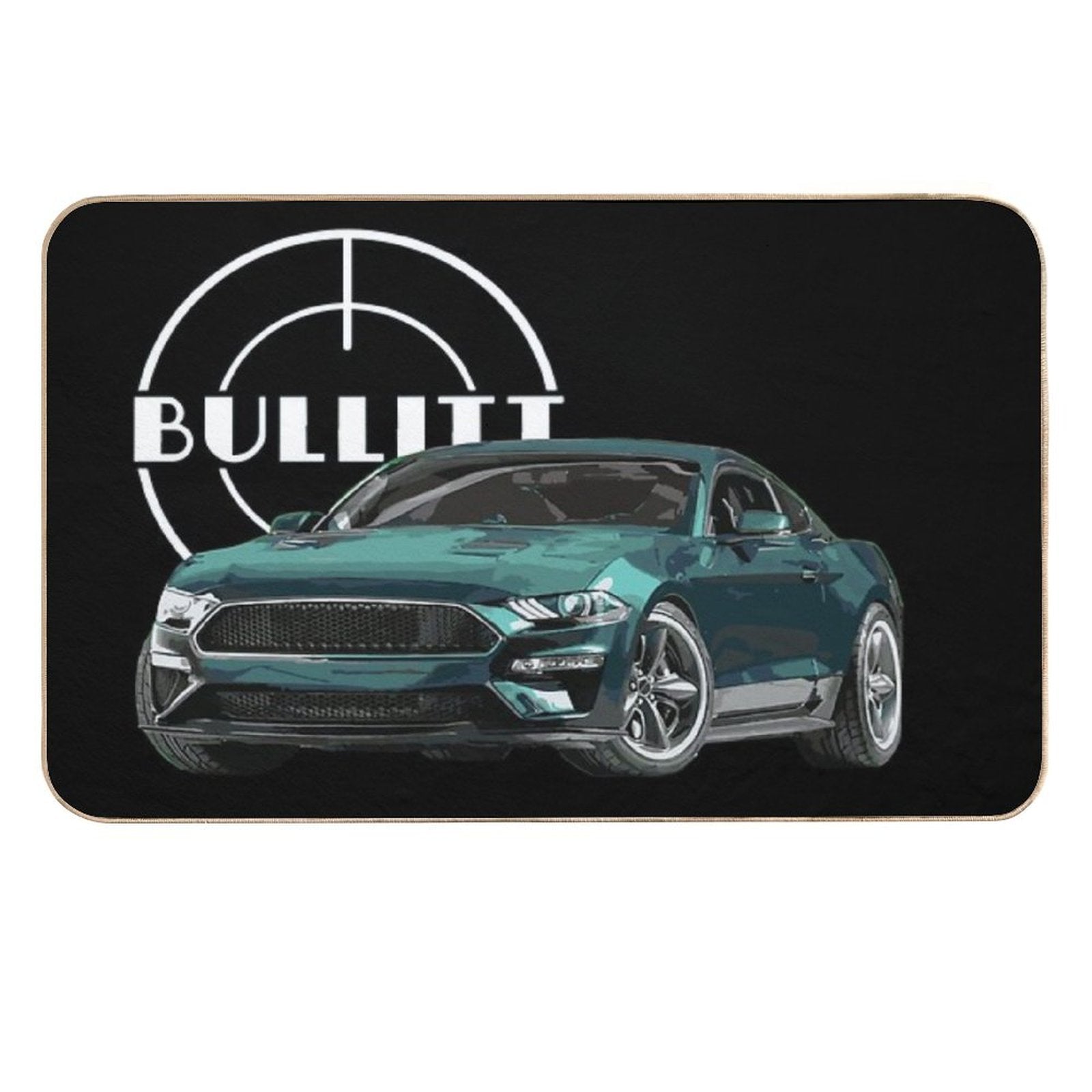 Bullitt Mustang GT 5.0L V8 Classic Steve Mcqueen Muscle Car  Slip-Resistant Bath Mat