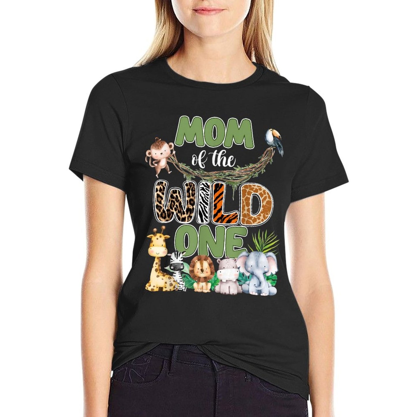 Mom Of The Wild One 1st Birthday Safari Family Matching  Affordable Price T-Shirt