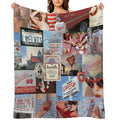 Cinnamon Girl Collage Sustainable Throw Blanket