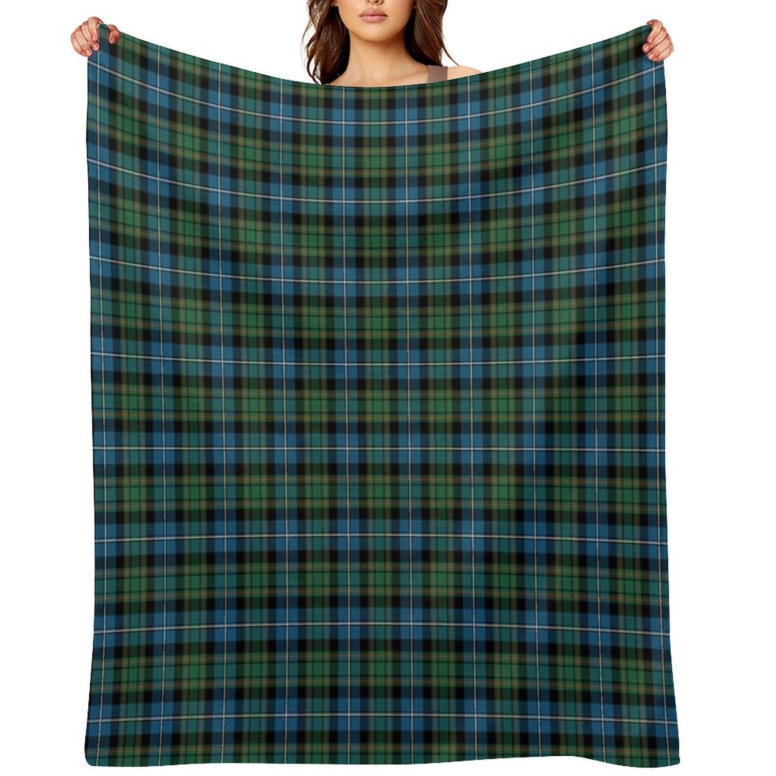 Clan MacRae Hunting Tartan Premium Throw Blanket