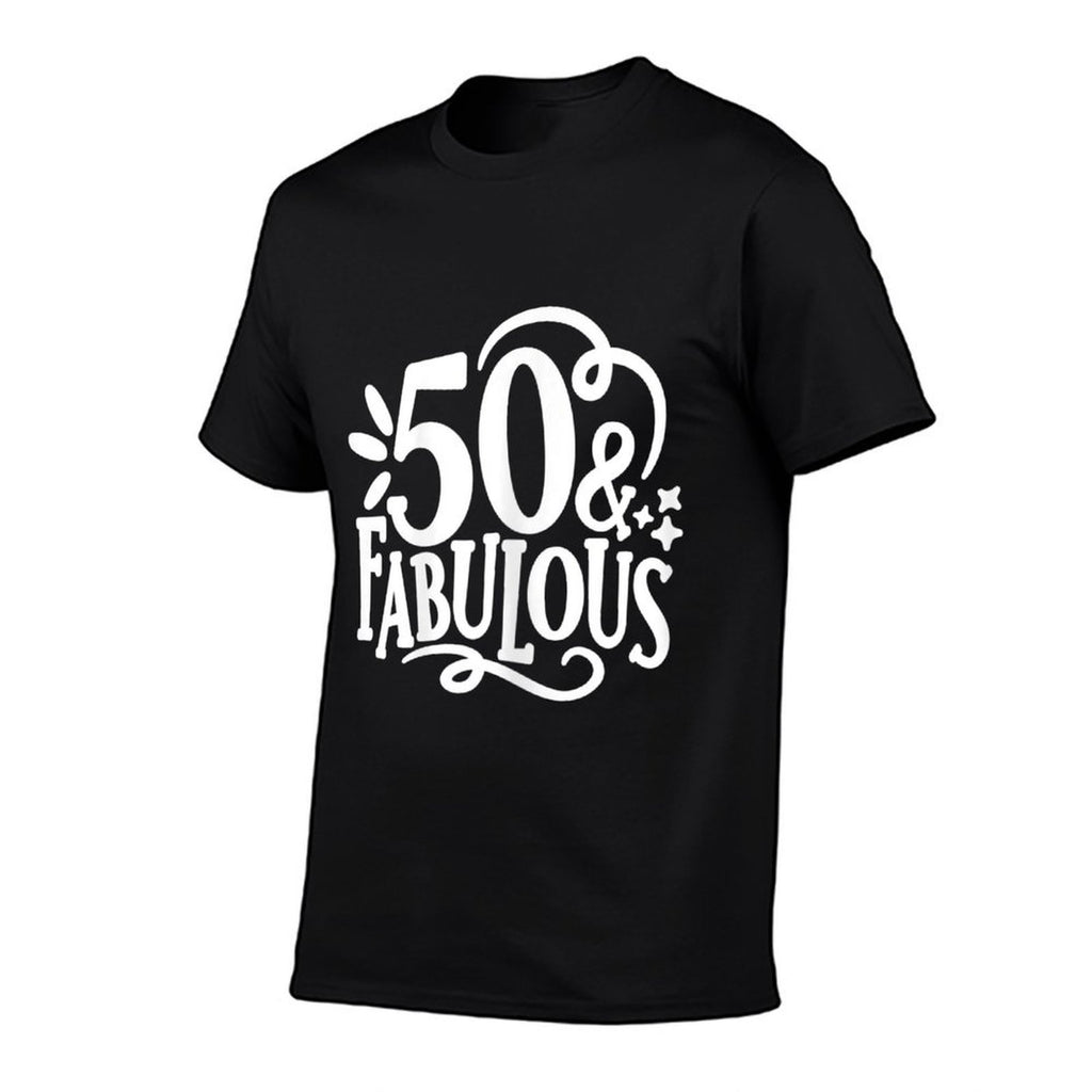 Womens 50 &amp; Fabulous, 50th Birthday Party, Happy 50th Birthday  Lightweight T-Shirt